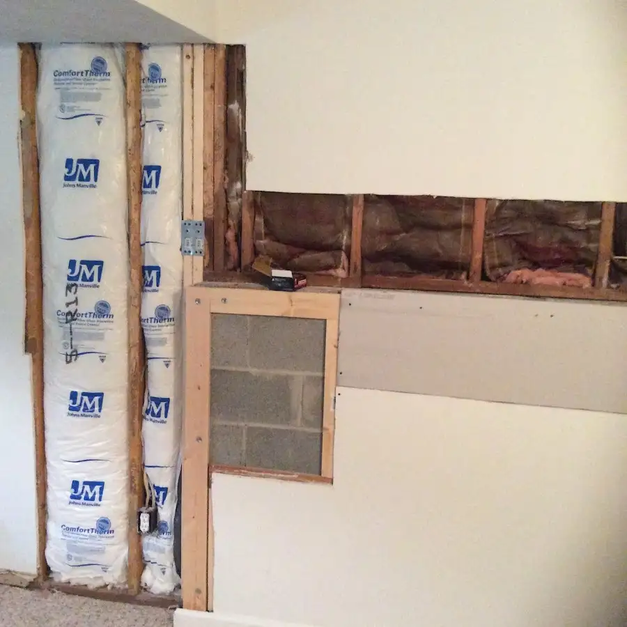 Wall insulation replacement during Odor Removal & Deodorization in Champlain